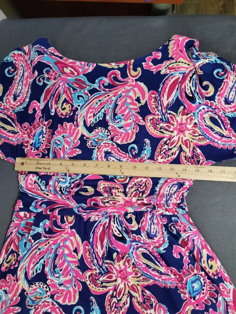Lilly Pulitzer Women's SZ M Parigi Boat Neck Romper Multi Flitting About - Picture 6 of 10